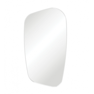 Capriccio Matte White Asymmetrical Framed Mirror